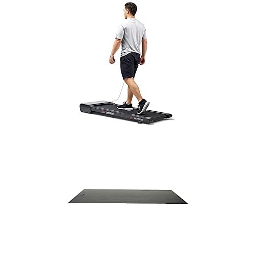 Sunny Health & Fitness Treadpad™ Sleek Stride Compact Smart Treadmill with 6-Level Auto Incline, Remote Control SF-T722069 + Home Gym Foam Floor Protector Mat ASIN B0C96KVDGN high ticket Amazon original image 1