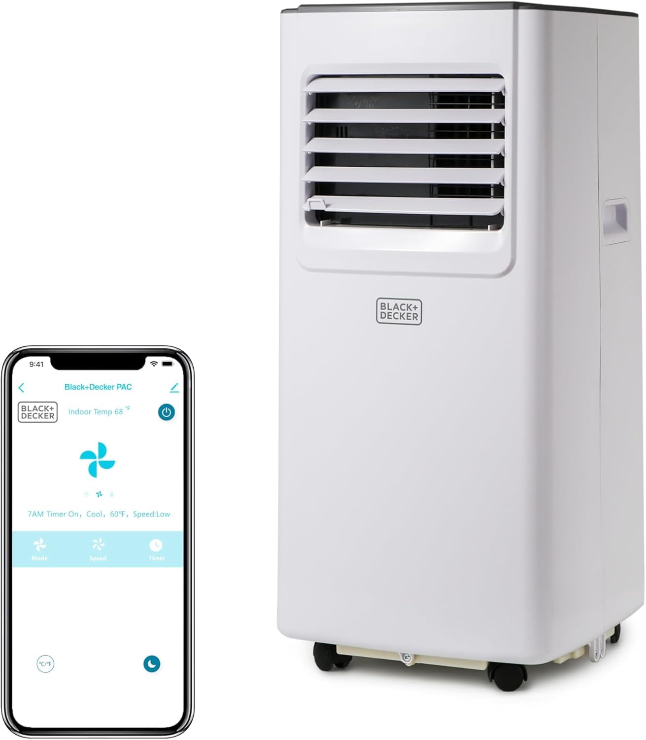 BLACK+DECKER 8,000 BTU Portable Air Conditioner with Wifi & Remote Control, 3-1-in AC, Fan & Dehumidifier, with App, Alexa & Google Assistant, Window Kit ASIN B0GGLDGZY2 high ticket Amazon original image 1