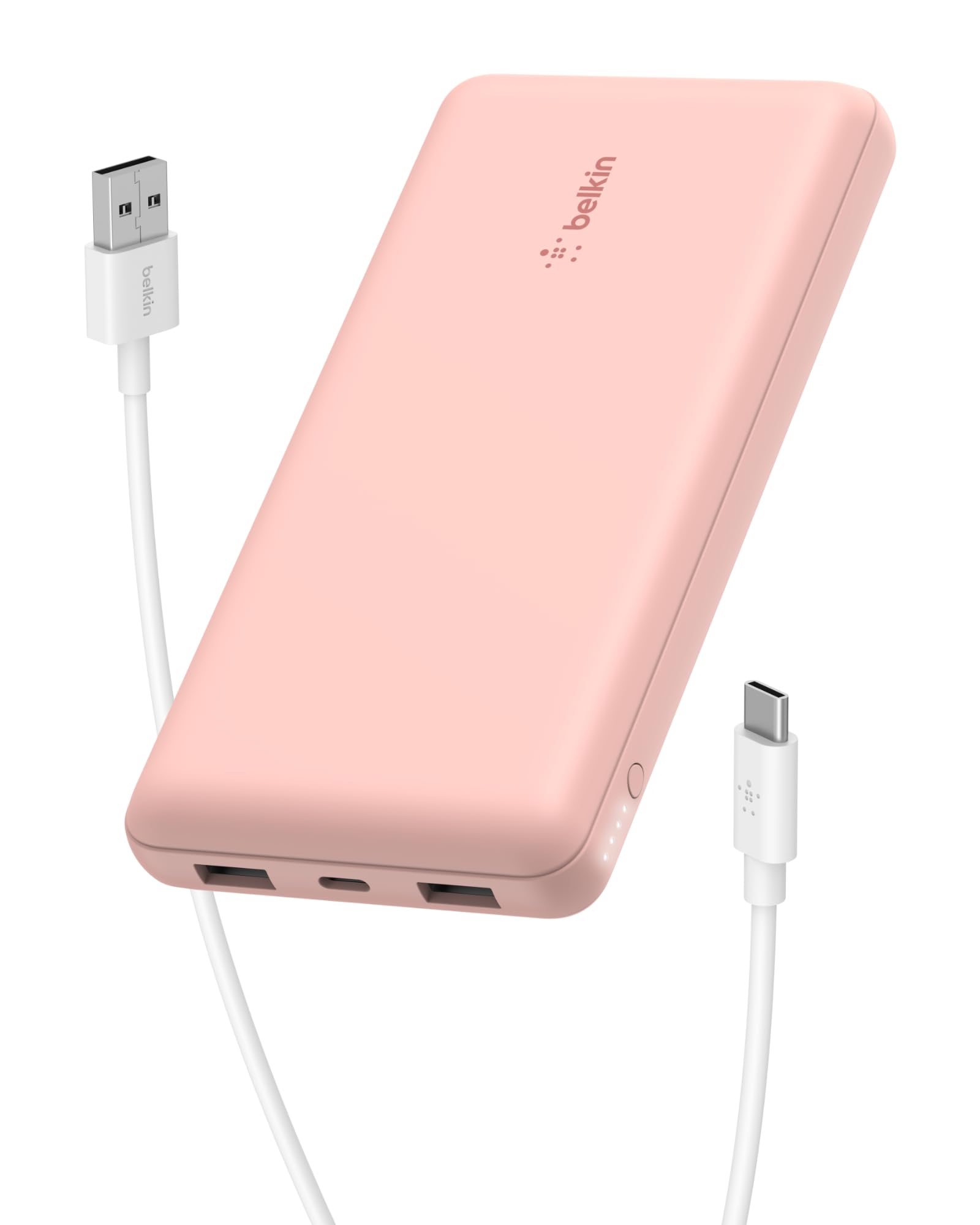 Belkin Portable Charger, USB C Power Bank 20000 mAh w/ 1xUSB-C Port & 2xUSB-A Ports, 15W w/ Type-A to Type-C Cable - iPhone 17, Air, Pro, Pro Max, Samsung Galaxy S25, Google Pixel 10, etc. - Rose Gold ASIN B09NTNJ4TB Amazon original image 1