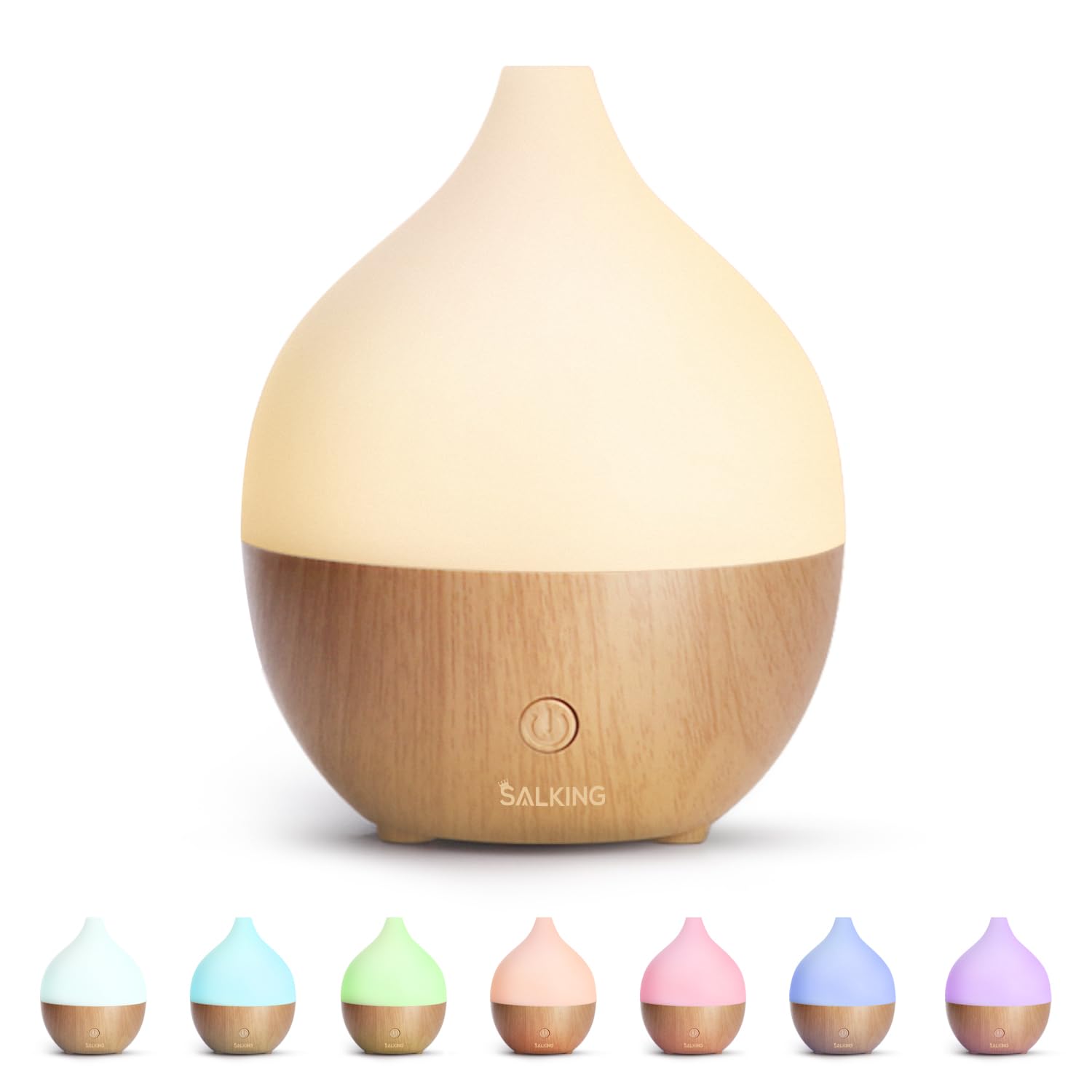 SALKING Essential Oil Diffuser, 100ml Small Aromatherapy Diffuser with Auto Shut-Off Function, Ultrasonic Diffusers for Essential Oils, Cool Mist Humidifier with Warm White Lights, for Office Home ASIN B0C28BL4RK Amazon original image 1