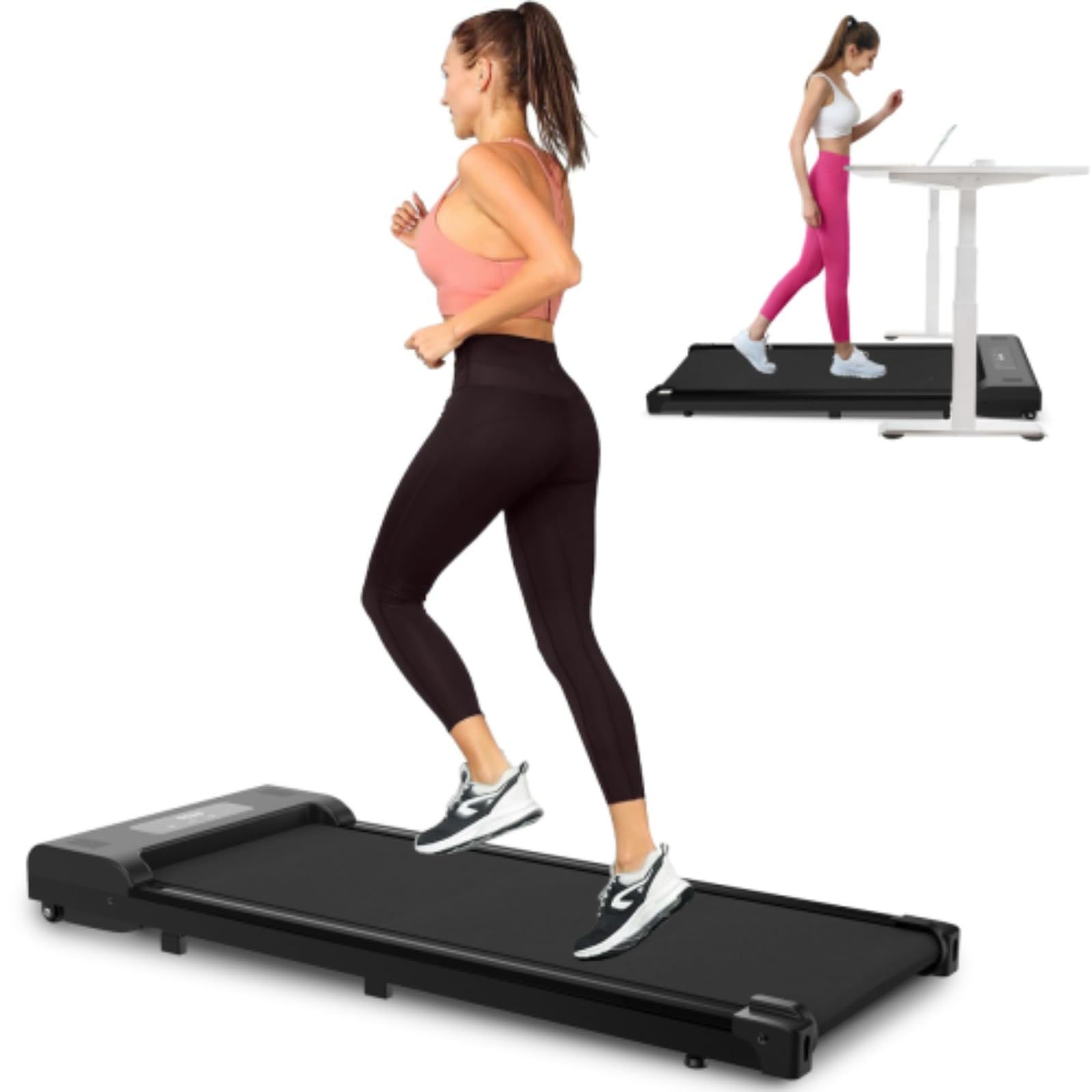 Walking Mat Treadmill, Under Desk Treadmill, Portable Treadmill with Remote Control LED Display, 2.5HP Motor, Dual Shock Absorption, 0.5-4mph, 265lb Weight Capacity ASIN B0DL34PG96 high ticket Amazon original image 1