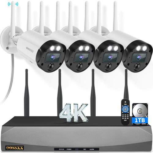 (2026 New) 4K Wireless Security Camera System Outdoor, Long Range +76% WiFi, Dual Antennas Cameras & 4-Antenna NVR, PIR Human Detection, 130° Wide Angle, 2-Way Audio, No Monthly Fee ASIN B0FSCJHQ8L high ticket Amazon original image 1