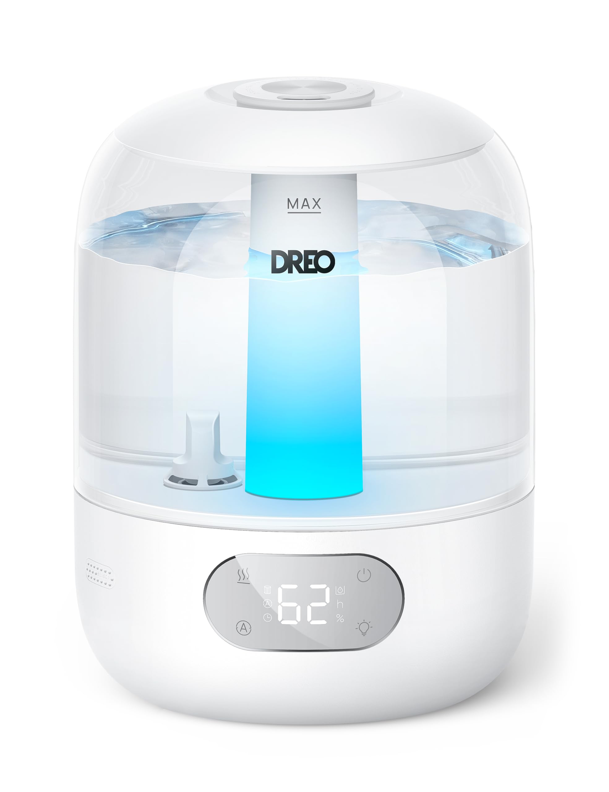 DREO Humidifiers for Bedroom, 3L Top Fill 30H & 26dB Quiet Runtime for Large Room, Cool Mist Ultrasonic Humidifier with Humidity Sensor, Night Light for Home, Baby, Nursery, Plants, New Edition ASIN B0FXGK76DF Amazon original image 1