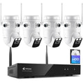 Home Security Camera System Wireless, Triple Lens 2K Security Cameras Wireless Outdoor with 360° Pan & Tilt, Motion Detection, Auto Tracking, 2.4/5GHz WiFi, Night Vision, 16CH NVR with 500GB HDD ASIN B0GGQ4ZVKC high ticket Amazon original image 1