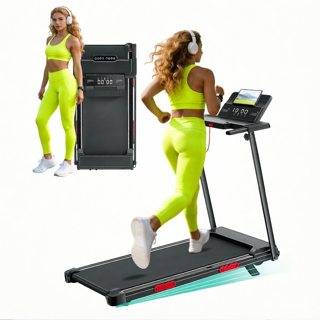 Portable Treadmill with Incline, 3.5HP Electric Small Treadmills for Home Small Spaces, 0.6-10MPH Walking Pad Treadmill with Handle Bar, 400LBS Mini Treadmills for Home Exercising ASIN B0GS27V5CB high ticket Amazon original image 1