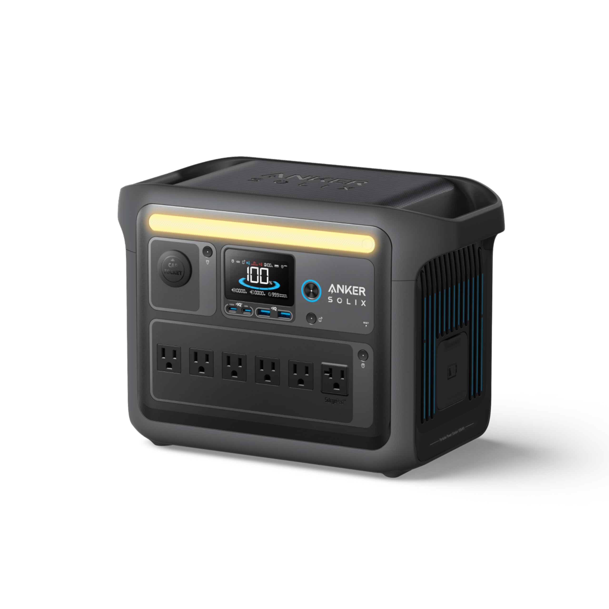Anker SOLIX C1000 Portable Power Station（Black Version ）, 1800W (Peak 2400W) Solar Generator, Full Charge in 58 Min, 1056wh LiFePO4 Battery for Home Backup, Power Outages, and Outdoor Camping ASIN B0GR9H79KS high ticket Amazon original image 1