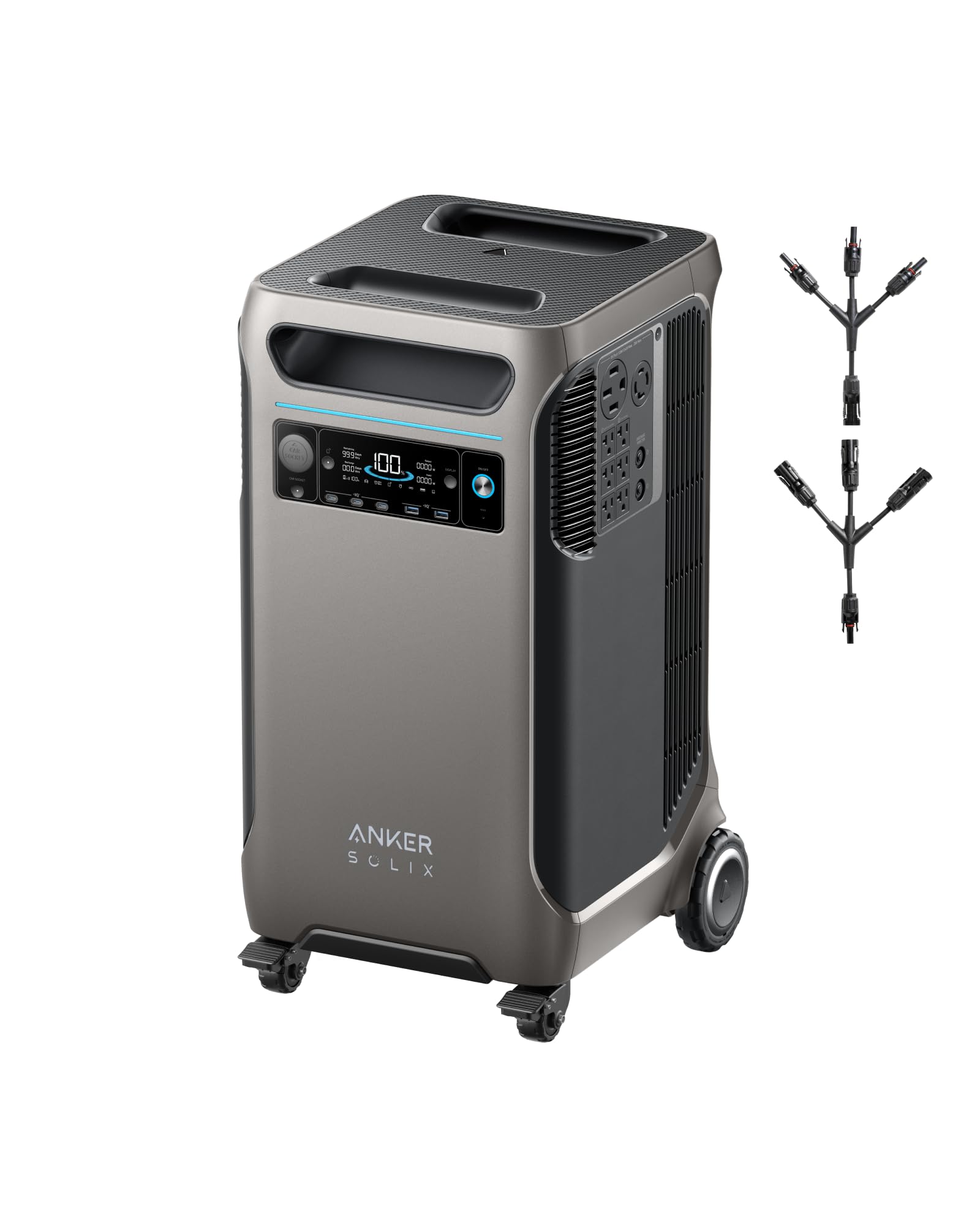 Anker SOLIX F3800 Portable Power Station, 3840Wh, LiFePO4 Batteries, Ultra-High 6000W AC Output with 120V/240V, Solar Generator for Home Backup, RVs, Emergencies, Power Outages, and Outdoor Camping ASIN B0C5C9HMQ2 high ticket Amazon original image 1