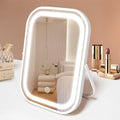 YEKKOPT Travel Makeup Mirror with Lights, Portable Small Beauty LED Vanity Mirror with Lights, 1200mAh Battery, Dimmable Touch Screen, Tabletop Folding Compact Mirror,Women Gift ASIN B0D4PSTDR9 Amazon original image 1