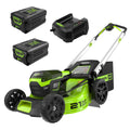 Greenworks 60V 21" Brushless (Push) Cordless Lawn Mower, 5.0Ah Battery + Bonus 4.0Ah Battery (1/2 Acre, Rapid Charger, 4-in-1, LED Lights, IPX4) ASIN B0GZS9KYMW high ticket Amazon original image 1