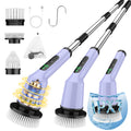 Electric Spin Scrubber for Cleaning Bathroom, Shower Scrubber Rotary Floor Brushes with IPX7 Waterproof & 2 Speed, 3 Brush Heads, Bathroom Cleaning Supplies for Shower Tub Tile Toilet Purple ASIN B0F9F2NHV5 Amazon original image 1