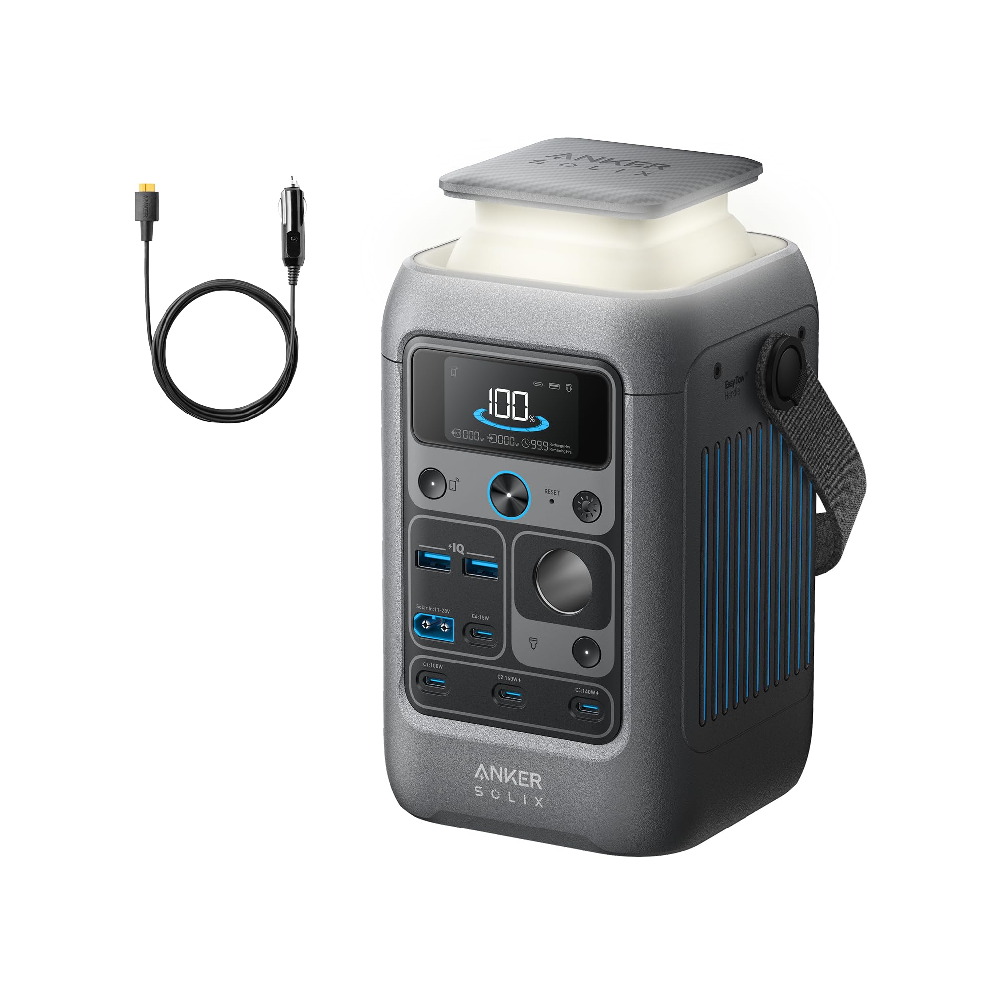 Anker SOLIX C300 DC Power Bank Station with Car Charging Cable, Outdoor 288Wh, Portable Power Station, LiFePO4 Battery, 300W Solar Generator, for Camping, Traveling, and Emergencies ASIN B0F2MXDBFF high ticket Amazon original image 1