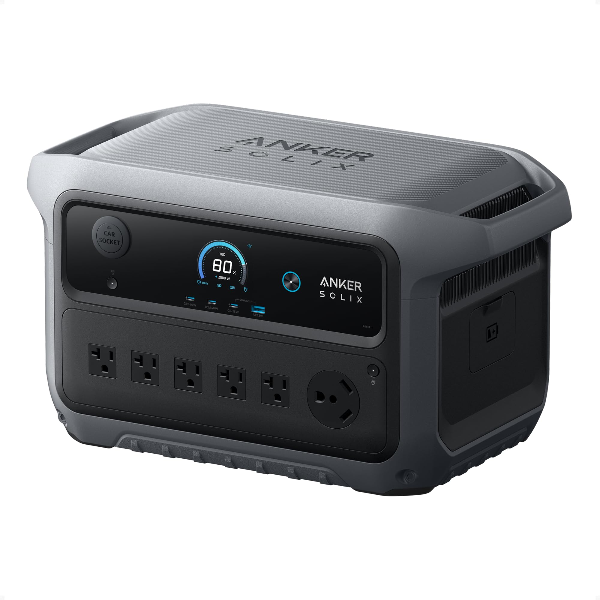 Anker SOLIX C2000 Gen 2 Portable Power Station, 2,400W (Peak 4,000W) Solar Generator, Full Charge in 58 Min, 2048wh LiFePO4 Battery for Home Backup, Power Outages, and Camping (Optional Solar Panel) ASIN B0FVFGL38H high ticket Amazon original image 1