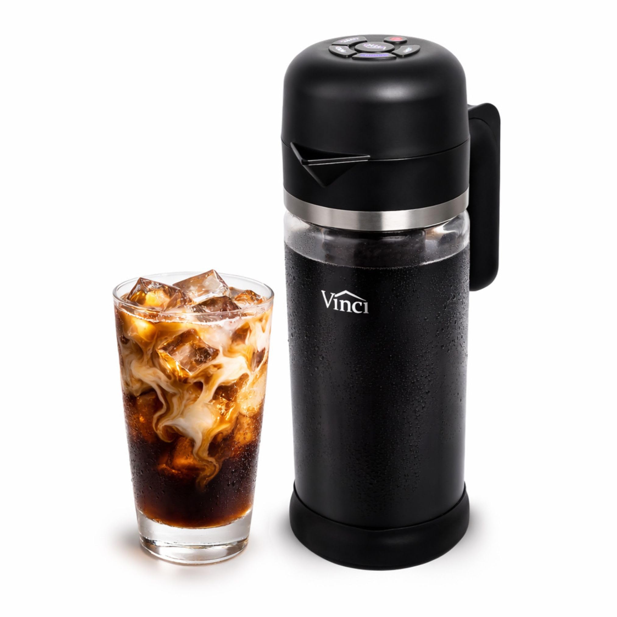 VINCI Express Cold Brew, Electric Cold Brew Coffee Maker in 10 Minutes, Glass Carafe, 3 Brew Strength Settings & Cleaning Cycle, Easy to Use & Clean 1.4 Liters Push Button Control ASIN B0FY87PWGK Amazon original image 1