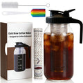 Cold Brew Coffee Maker, 64oz Cold Brew Pitcher with Stainless Steel Filter & Coffee Mat, Glass Cold Brew Mason Jar with Airtight Lid, Cold Brew Brewer Kit Tea Infuser Pitcher, Gifts for Coffee Lovers ASIN B0FBFP2PJ4 Amazon original image 1