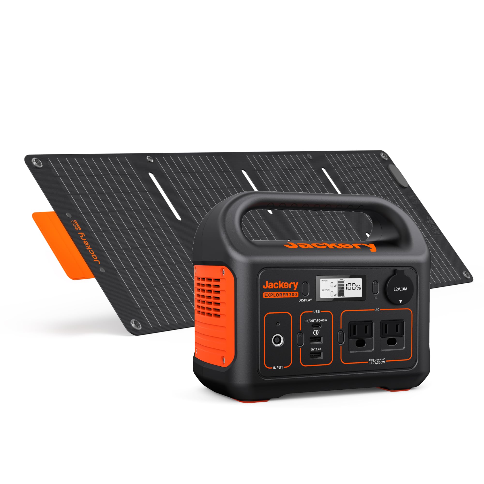 Jackery Portable Power Station Explorer 300, 293Wh Backup Lithium Battery with 40W Solar Panel, 110V/300W Pure Sine Wave AC Outlet, Solar Generator for Outdoors Camping Travel Hunting Blackout ASIN B0GVSS77F8 high ticket Amazon original image 1