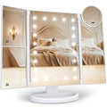 HUONUL Makeup Mirror, Vanity Mirror with Lights, 2X/3X/10X Magnification, Touch Control, Trifold, Dual Power Supply, Birthday Gifts for Women, Wife, Mom, Girls,Dorm Room Essentials ASIN B09F2J4SX1 Amazon original image 1
