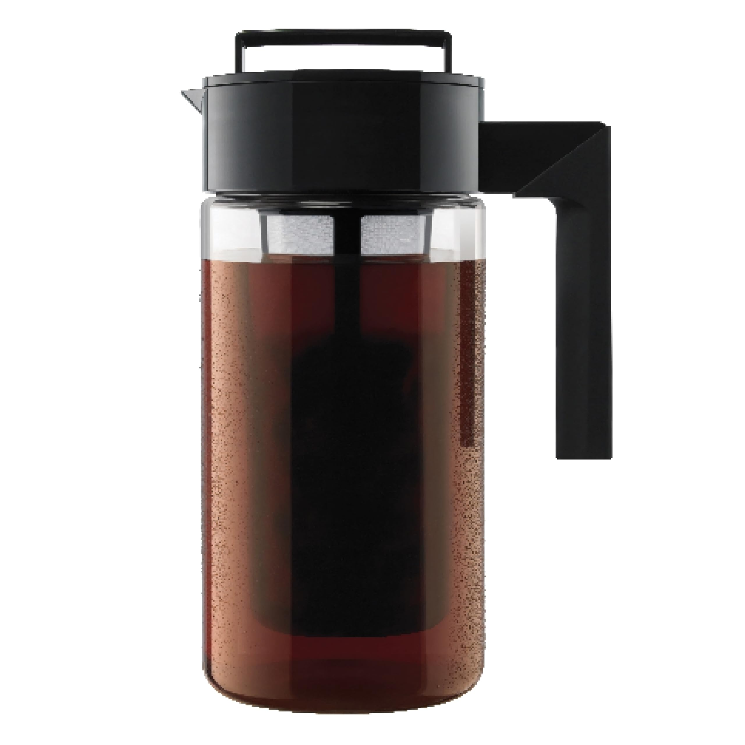 Takeya Deluxe Cold Brew Coffee Maker - BPA-Free Tritan Pitcher with Airtight Leakproof Lid, Silicone Grip Handle, Fine-Mesh Filter - Shatter-Proof, Dishwasher Safe, Made in USA - 1 Quart/Black ASIN B00FFLY64U Amazon original image 1