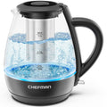 Chefman Electric Kettle with Tea Infuser, Compact 1L (4 Cups), 1500W, Removable Lid for Easy Cleaning, Boil-Dry Protection, Stainless Steel Filter, BPA Free, Auto Shut Off, Small Electric Tea Kettle ASIN B0CCG1Z86C Amazon original image 1