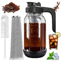 Cold Brew Coffee Maker,64 oz Mason Jar Pour Spout Lid, Coffee Carafe,Refillable Stainless Steel Filter,Non-slip Silicone Sleeve for Glass Pitcher, For Home Baristas & Coffee Enthusiasts ASIN B0FVX4XGMS Amazon original image 1