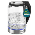 Cosori Electric Kettle, No Plastic Contact With Water, Wide Mouth For Easy Cleaning, Auto Shut Off, 1.7L Tea Kettle & Hot Water Boiler, Water Heater & Teapot, Borosilicate Glass, Black, 1500W ASIN B08PP48979 Amazon original image 1